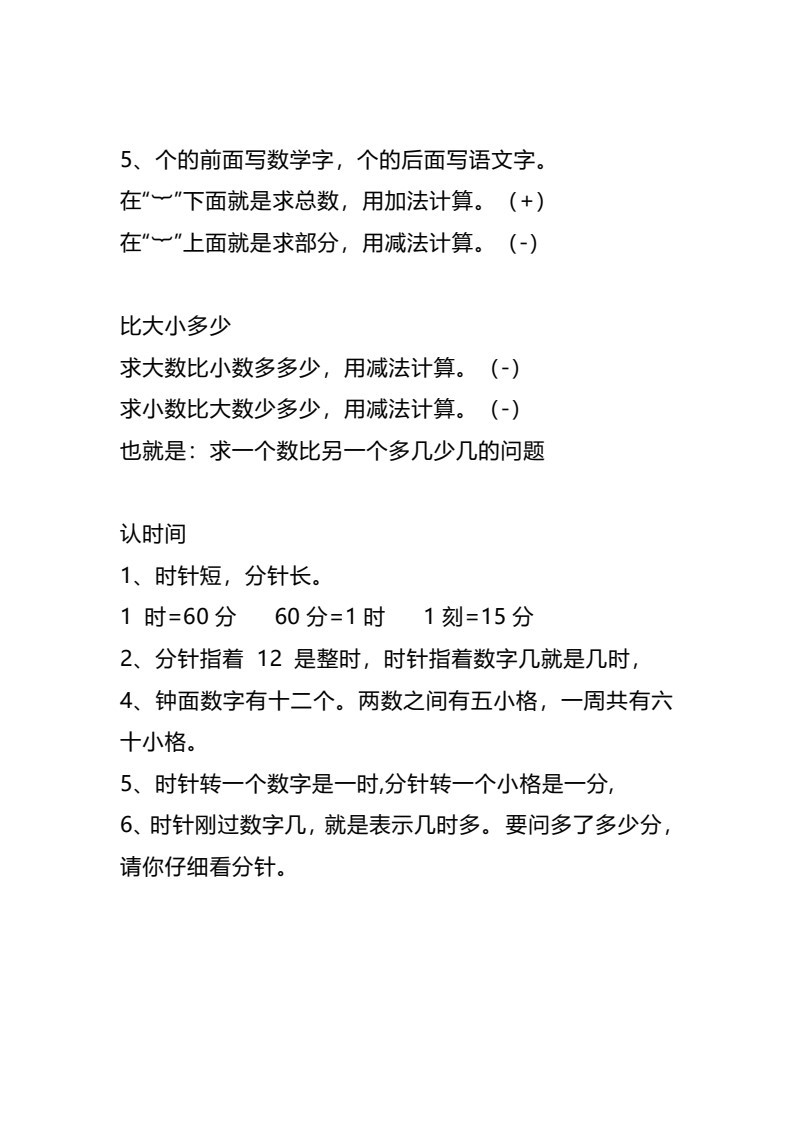 一（上）数学： 必背知识点清单_02